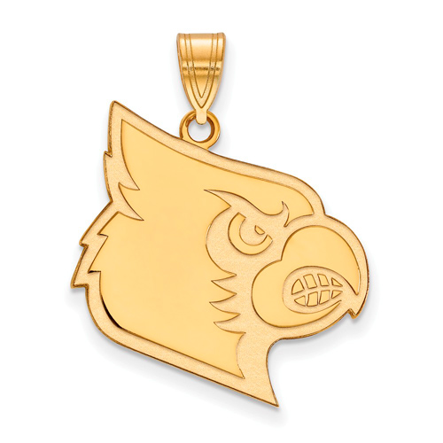 10k Yellow Gold 1in University of Louisville Louis Pendant