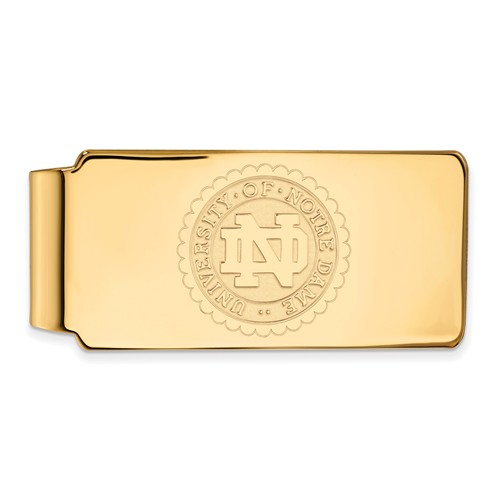 14k Yellow Gold University of Notre Dame Crest Money Clip