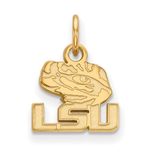 14k Yellow Gold 1/2in LSU Eye of the Tiger Charm