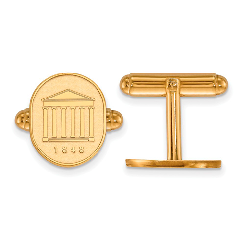 14k Yellow Gold University of Mississippi Crest Cuff Links