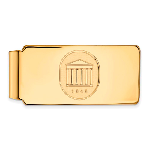 14k Yellow Gold University of Mississippi Crest Money Clip