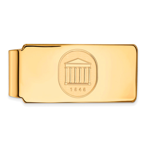 10k Yellow Gold University of Mississippi Crest Money Clip