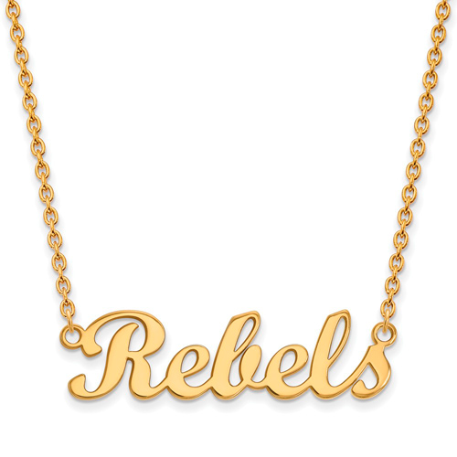 10k Yellow Gold Rebels Pendant with 18in Chain