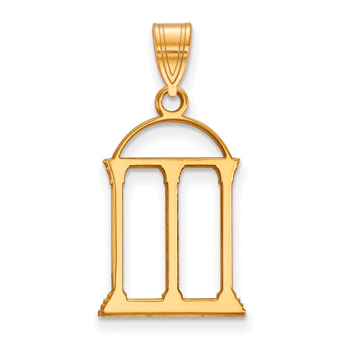 10kt Yellow Gold 3/4in University of Georgia Arch Laser-cut Pendant