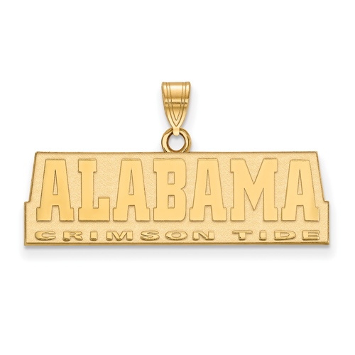 14kt Yellow Gold Alabama Crimson Tide Badge Pendant