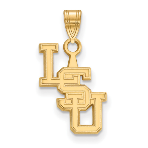 14kt Yellow Gold 3/8in Interlocked LSU Pendant