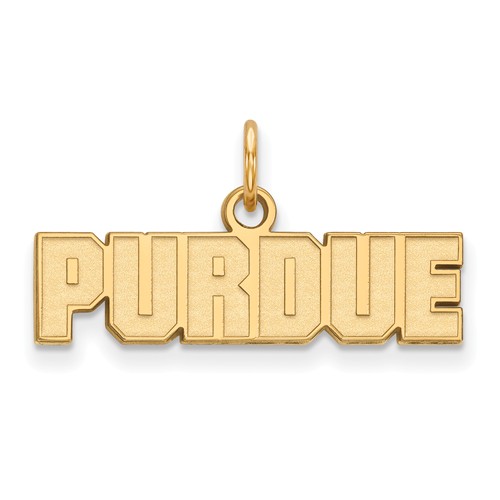 14k Yellow Gold Purdue University Block Charm 3/8in