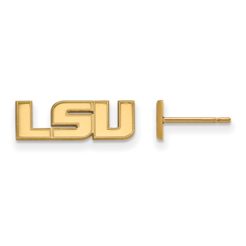 Louisiana State University LSU Extra Small Earrings 10k Yellow Gold
