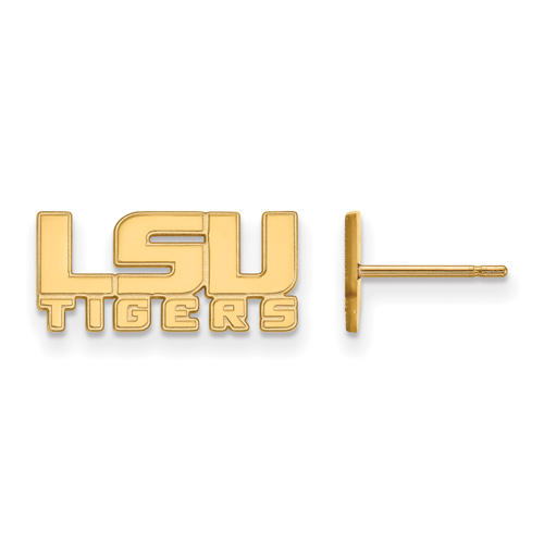 LSU TIGERS Extra Small Post Earrings 10k Yellow Gold
