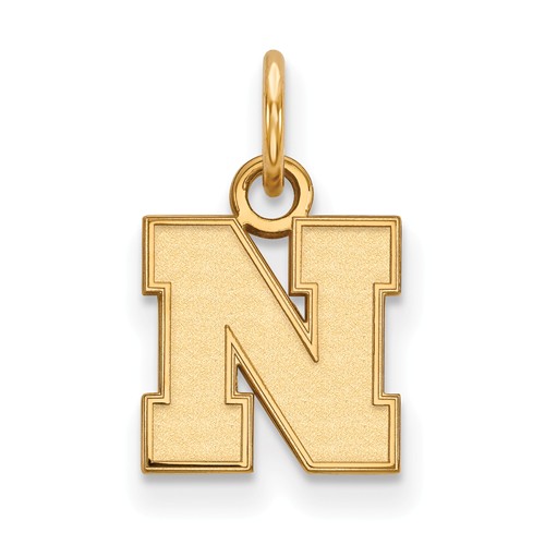 14kt Yellow Gold 3/8in University of Nebraska N Pendant