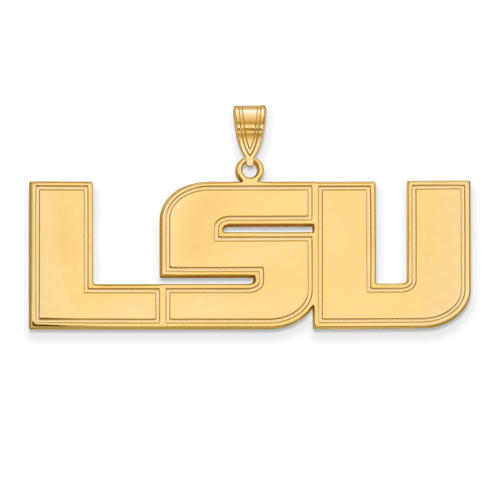 10kt Yellow Gold Extra Large Louisiana State University LSU Pendant
