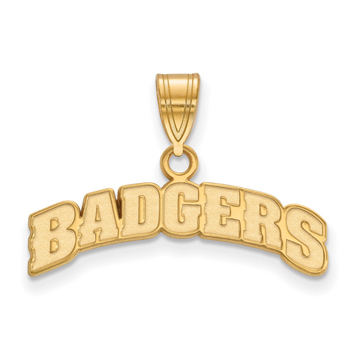 14kt Yellow Gold University of Wisconsin BADGERS Pendant 