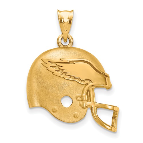 14k Yellow Gold Philadelphia Eagles Football Helmet Pendant 4Y505EAG