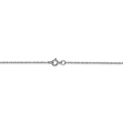 14k White Gold 18in Cable Rope Chain .6mm