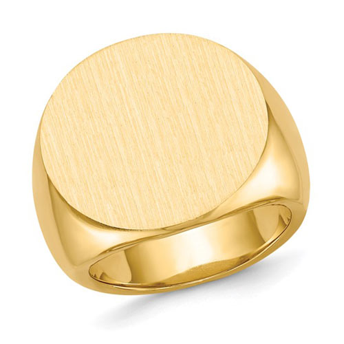 18k Yellow Gold Men's Jumbo Signet Ring