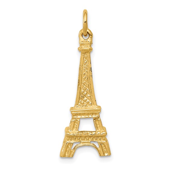14kt Yellow Gold 1in Eiffel Tower Charm