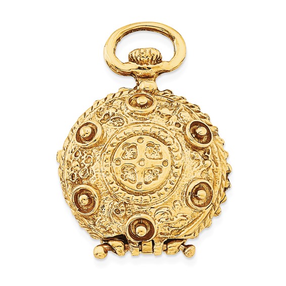 14kt Yellow Gold 3/4in Fancy Domed Locket