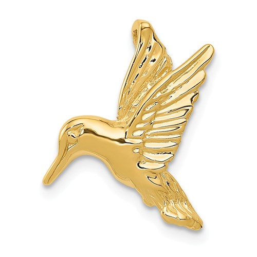 14k Yellow Gold Hummingbird Chain Slide 3/4in