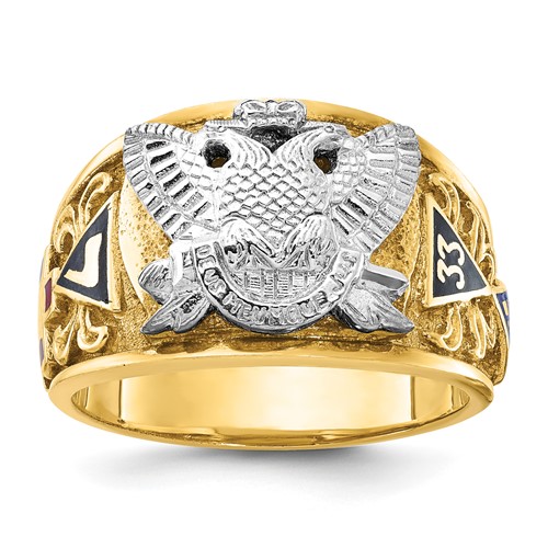 10k Two-tone Gold Scottish Rite 33rd Degree Ring