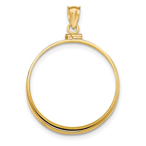 14kt Yellow Gold Screw Top Bezel for 1 Oz American Eagle Coin