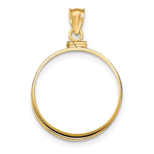 14kt Yellow Gold Screw Top Bezel for 1/2 Oz American Eagle Coin