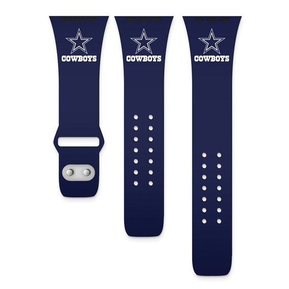 Gametime Dallas Cowboys Navy Silicone Band for Apple Watch 42/44mm