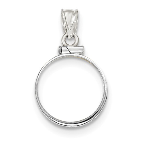 14kt White Gold Screw Top Bezel for 1/10 Oz American Eagle Coin