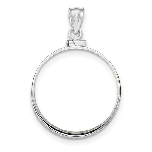 14kt White Gold Screw Top Bezel for 1/2 Oz American Eagle Coin