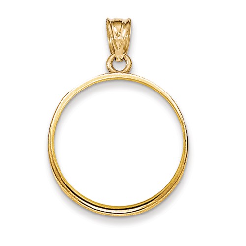 14k Yellow Gold Prong-set Bezel for 1/4 Oz American Eagle Coin