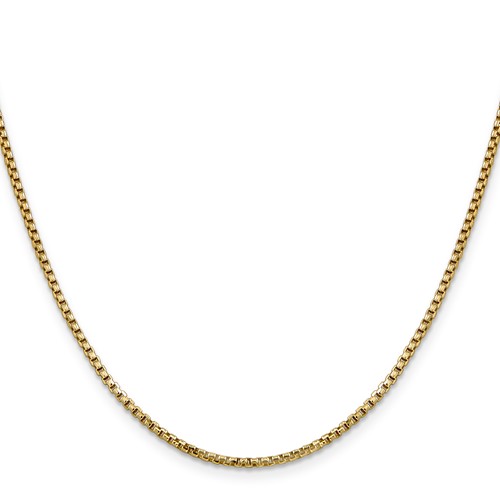 14k Yellow Gold 24in Hollow Round Box Chain 1.75mm