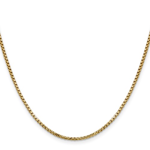 14k Yellow Gold 18in Hollow Round Box Chain 1.75mm