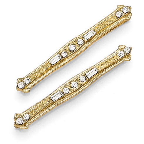 Gold-tone Downton Abbey Crystal Hair Pins Set