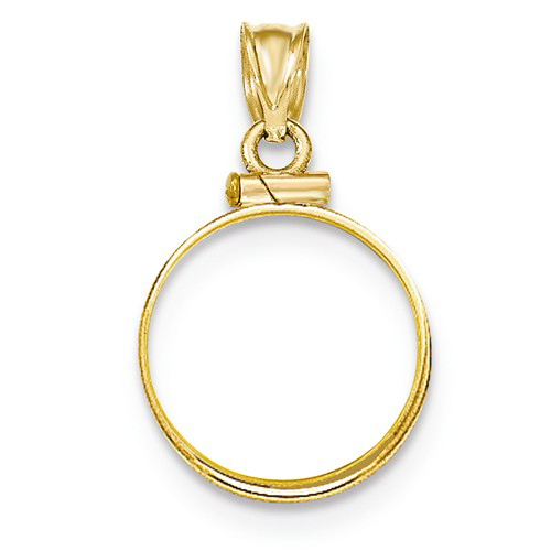 14k Yellow Gold Screw-top Bezel for 1/10 Oz Panda Coin 50 Yuan