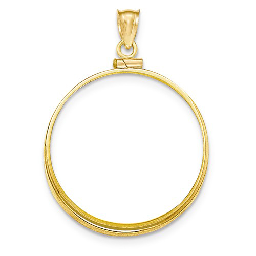 14k Yellow Gold Screw-top Bezel for 1 Oz Panda Coin 500 Yuan