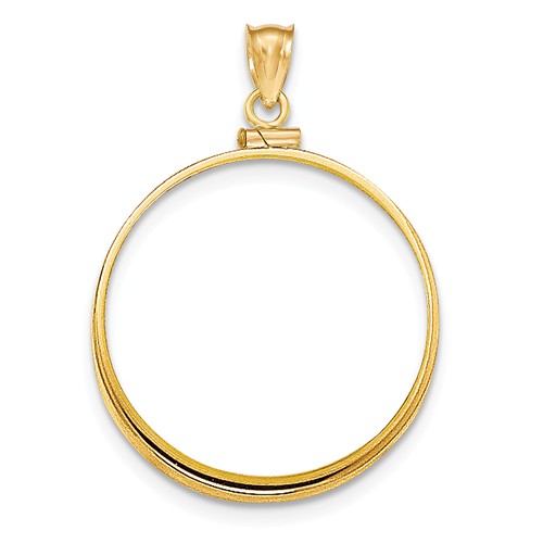 14k Yellow Gold Polished Screw Top Bezel for $20 Eagle US Coin