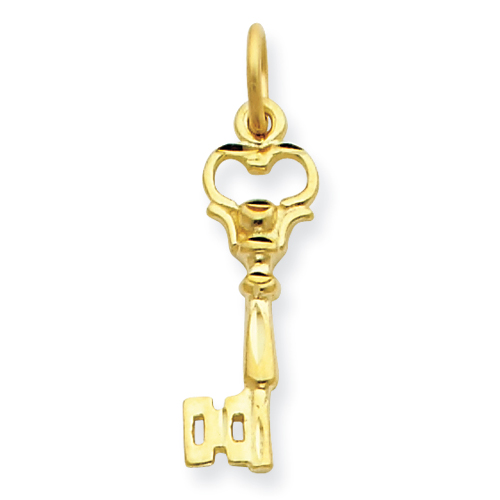 14kt Yellow Gold 3/4in Key Charm
