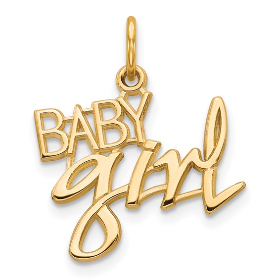 14kt Yellow Gold Baby Girl Charm
