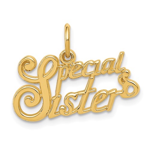 14kt Yellow Gold Special Sister Charm