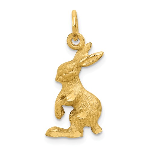 14k Yellow Gold Jack Rabbit Pendant 5/8in C1161 Joy Jewelers