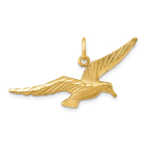 14k Yellow Gold Seagull Pendant