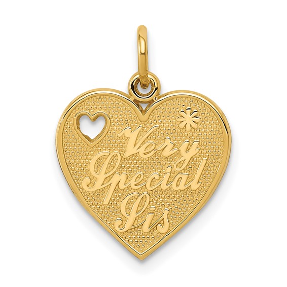 14kt Yellow Gold Very Special Sister Charm