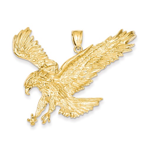 14kt Yellow Gold 1 1/2in Jumbo Eagle Pendant