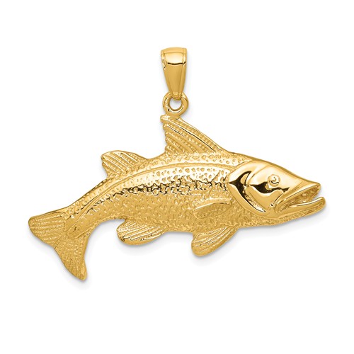 14k Yellow Gold Redfish Pendant