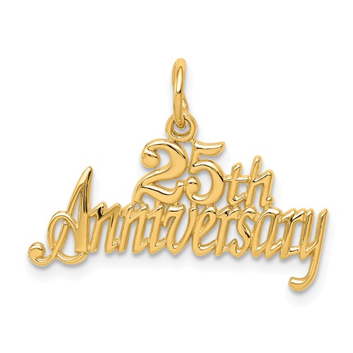 14k Yellow Gold 25th Anniversary Pendant