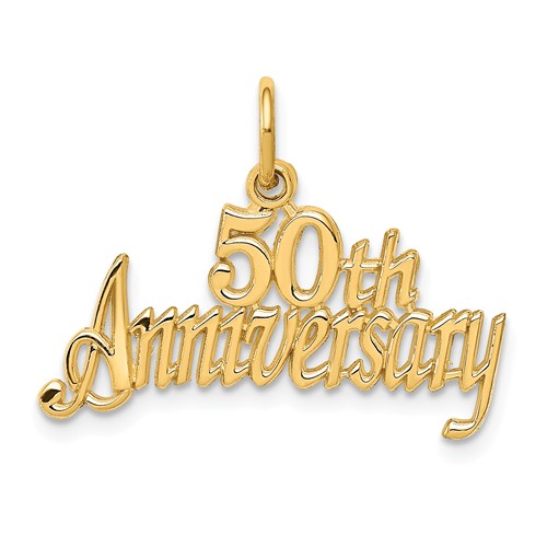14kt Yellow Gold 50th Anniversary Charm