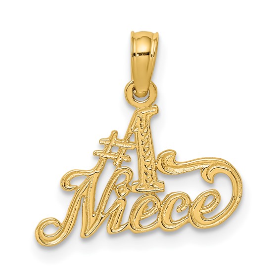 14kt Yellow Gold #1 Niece Pendant