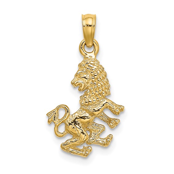 14kt Yellow Gold 3-D Leo Charm