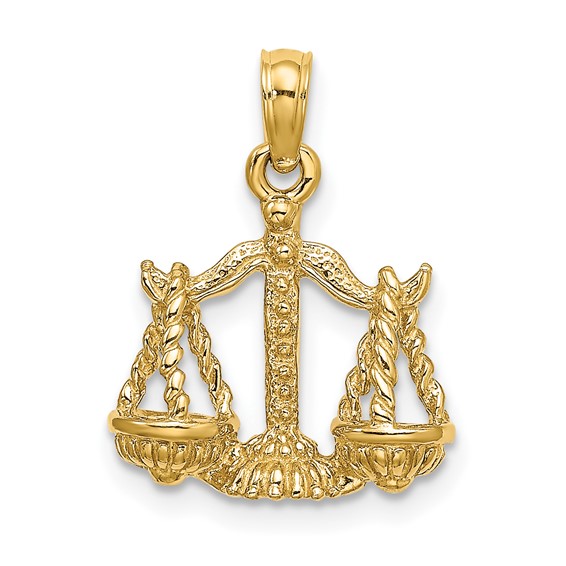 14kt Yellow Gold 3-D Libra Charm