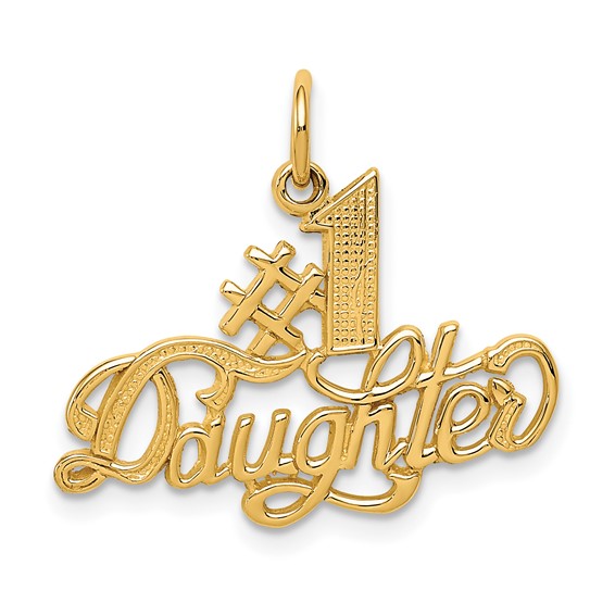 14kt Yellow Gold #1 Daughter Charm
