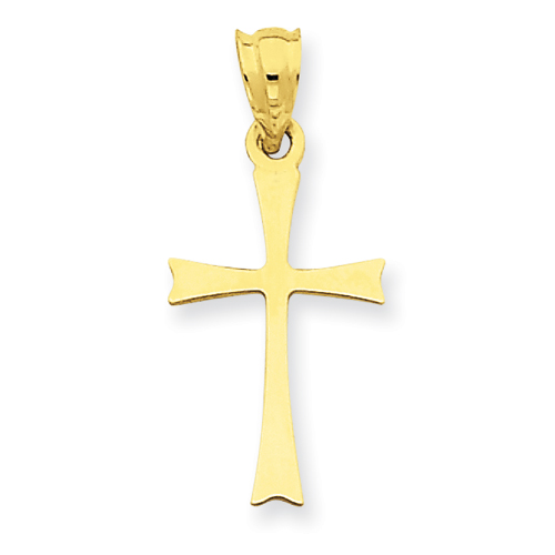 14kt 3/4in Tall Polished Passion Cross Pendant